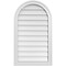 Ekena Millwork Round Top Surface Mount PVC Gable Vent w/ 2"W x 1-1/2"P Brickmould Frame, 20"W x 34"H GVPRT20X3402SN - alternate 1